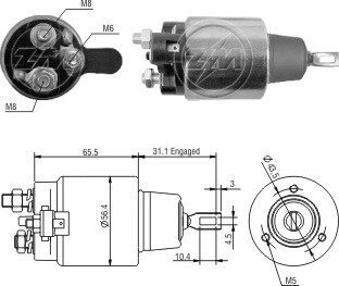 Втягуюче реле стартера ZM1477