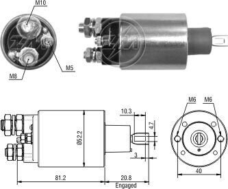 Втягуюче реле стартера ZM1485