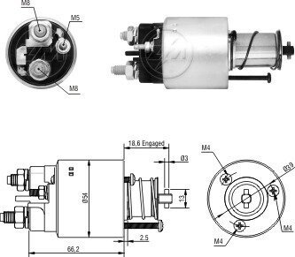 Втягуюче реле стартера ZM1497