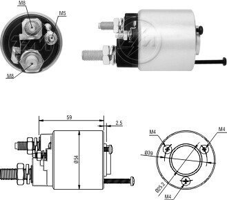 Втягивающее реле стартера ZM1591