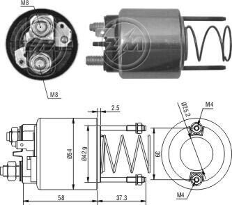 Втягивающее реле стартера ZM1592