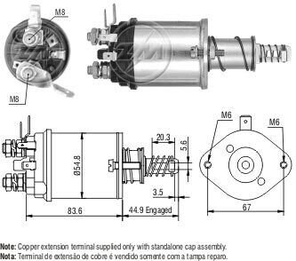 Втягуюче реле стартера ZM1615