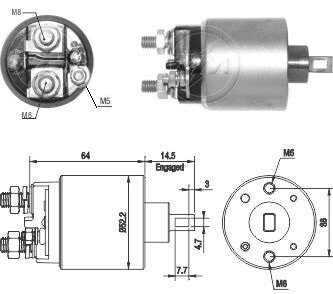 Реле втягуюче стартера ZM1710