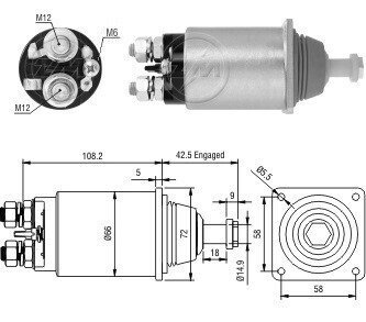 Реле втягуюче стартера ZM1833