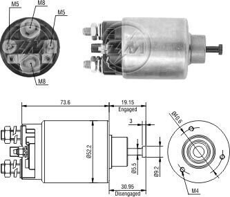 Втягуюче реле стартера ZM1860