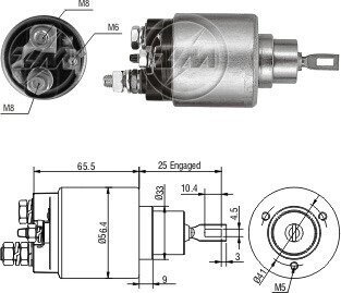 Втягуюче реле стартера ZM1974