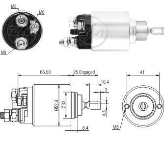 Втягуюче реле стартера ZM2382