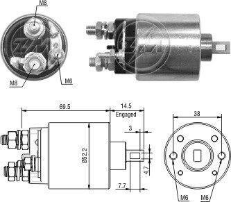 Втягуюче реле стартера ZM2484