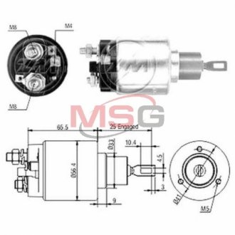 Втягуюче реле BO-12V CG234568 (до 000111 0054) ZM2674