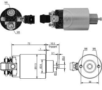 Втягуюче реле стартера ZM2695