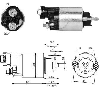 Реле втягуюче стартера ZM2705