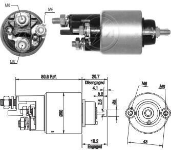 Втягивающее реле стартера ZM2708