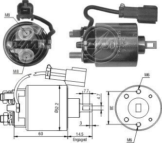 Втягивающее реле стартера ZM2719