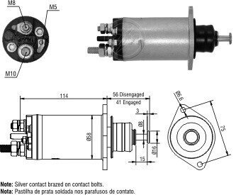 Втягивающее реле стартера ZM2818