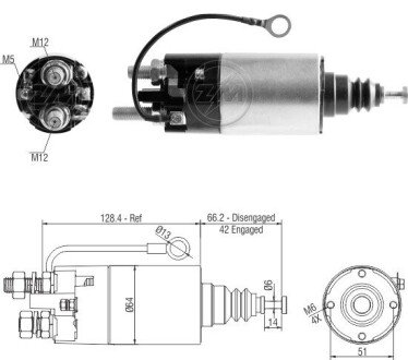 Реле втягуюче стартера ZM2842