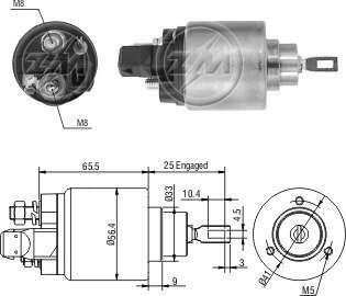 Втягуюче реле стартера ZM2972