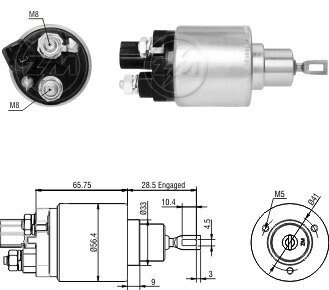 Втягуюче реле, 12V, F000SH0207 ZM2978