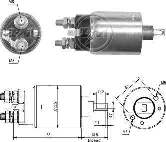 Реле втягуюче стартера ZM2981