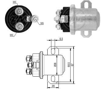 Реле втягуюче стартера ZM3409