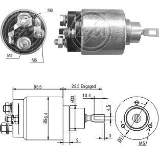 Втягивающее реле стартера ZM3473