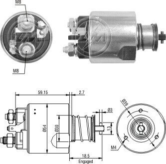 Реле втягуюче стартера ZM3491