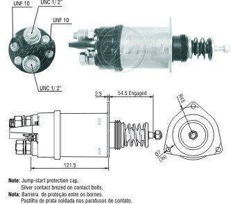 Втягуюче реле стартера ZM362