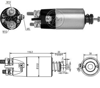 Втягивающее реле стартера ZM3897