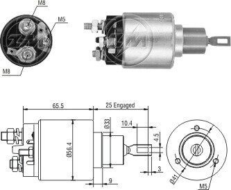 Втягуюче реле стартера ZM3973