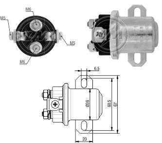 Реле втягивающего стартера ZM4407