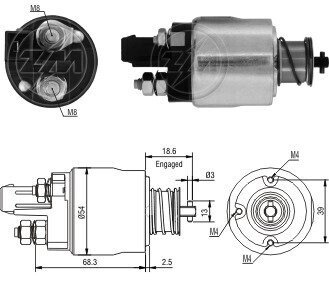 Реле втягивающего стартера ZM4492