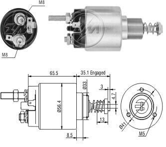 Втягуюче реле, CG134376 , BO, 12V ZM476