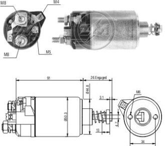 Втягуюче реле стартера ZM ZM528 (фото 1)