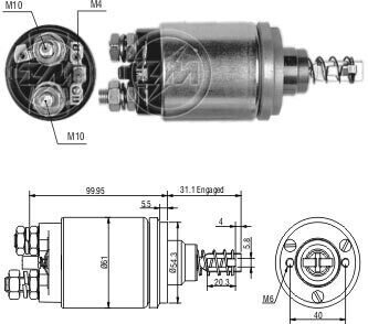 Реле втягивающего стартера ZM542