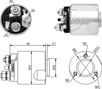 Втягивающее реле стартера ZM5495