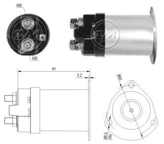 Втягивающее реле стартера ZM555