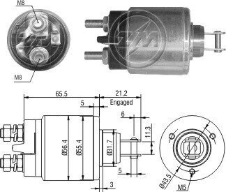 Реле втягуюче стартера ZM579