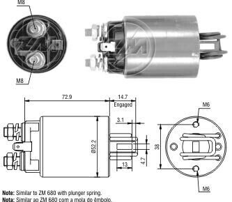 Втягуюче реле стартера ZM581