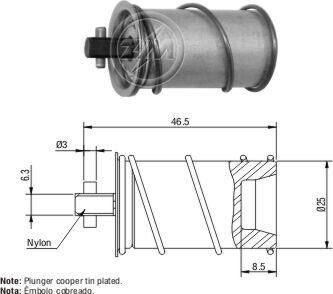 Плунжер втягуючого реле ZM59094