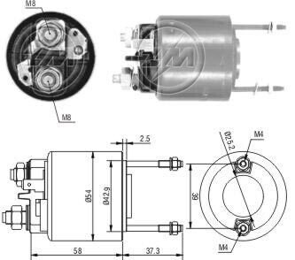 Реле втягуюче стартера ZM592