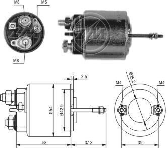 Втягуюче реле стартера ZM598