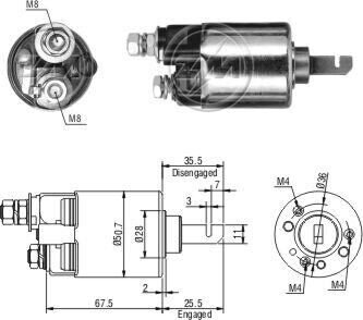 Реле втягуюче стартера ZM606