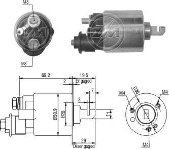 Реле втягуюче стартера ZM609