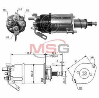 Втягивающее реле стартера ZM611