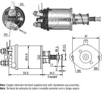 Реле втягуюче стартера ZM614