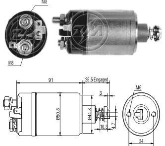 Реле втягуюче стартера ZM626