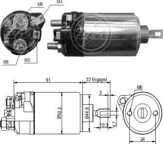 Втягуюче реле стартера ZM628