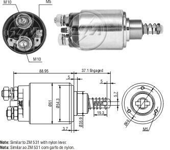 Втягуюче реле стартера ZM631