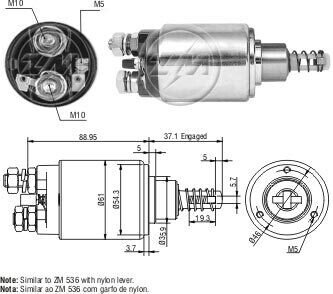 Втягуюче реле стартера ZM636