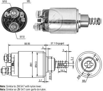 Втягуюче реле стартера ZM 637