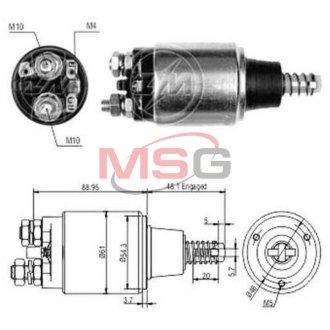 Реле втягуюче стартера ZM638